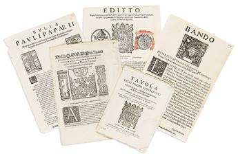 Italian Broadsides and Pamphlets. Seven Examples from the 16th and 17th Century.